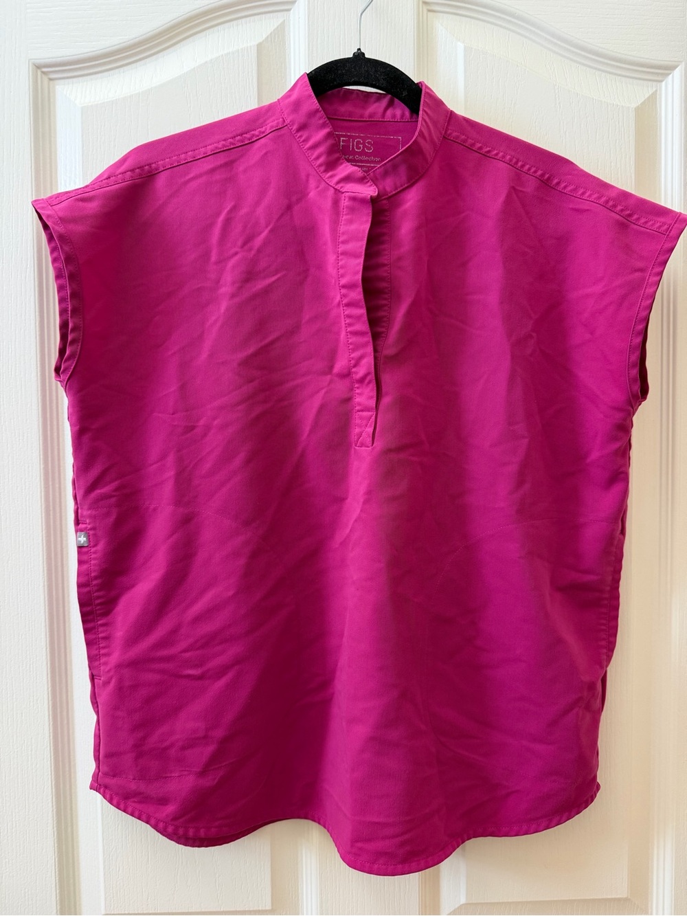 Figs Rafaela Scrub Top in Raspberry Sorbet